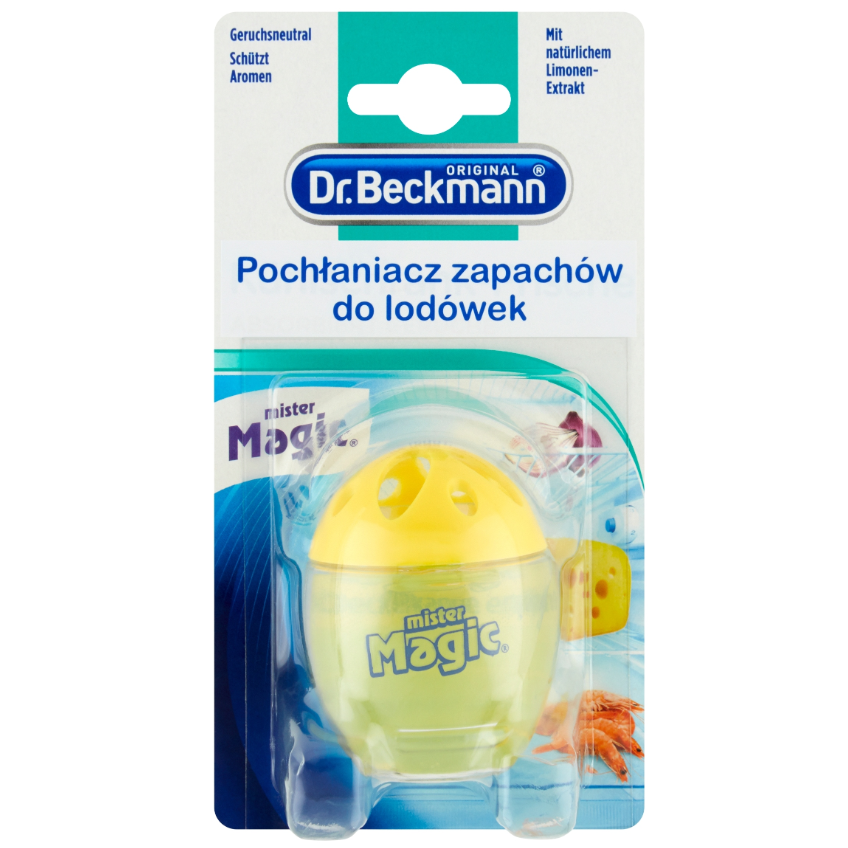 Dr Beckmann Mr Magic Pochłaniacz Zapachów do Lodówek Citrus Cytrynowy 40g