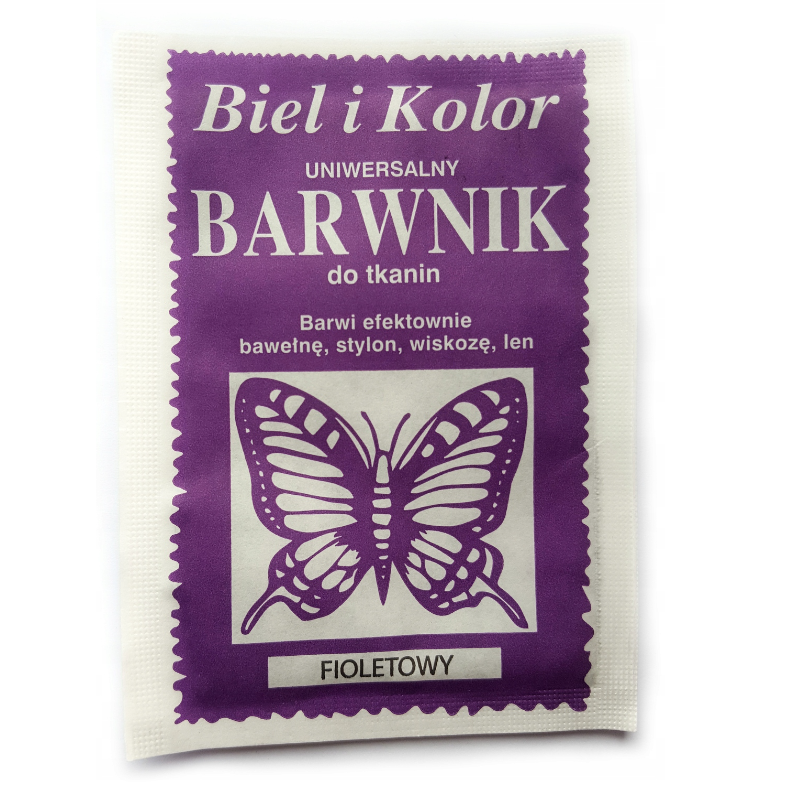 BARWNIK W PROSZKU FIOLETOWY Z UTRWALACZEM HENKEL DO BARWIENIA W PRALCE