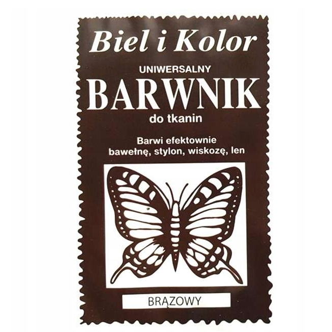 Biel i kolor brązowy