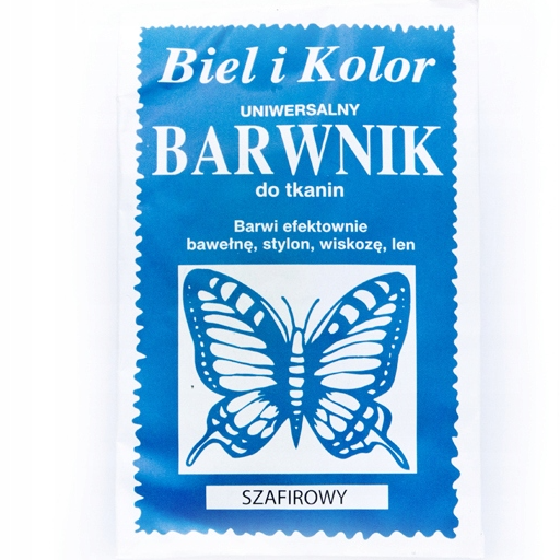 Biel i olor Szafirowy