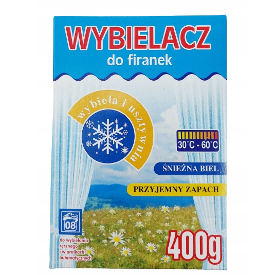 WYBIELACZ DO FIRANEK PROSZEK WYBIELANIA FIRAN 400g