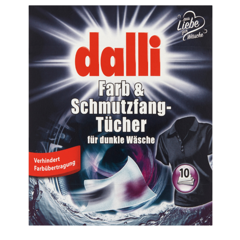 Chusteczki do prania ciemnych tkanin