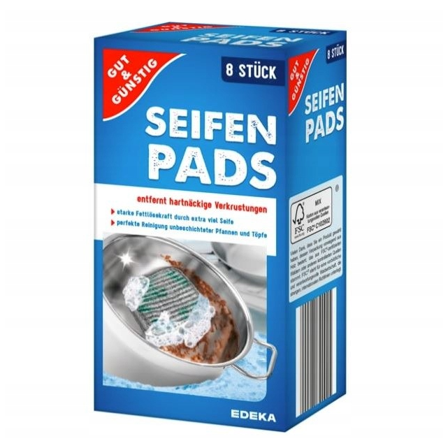 G&G EDEKA Gąbeczki Nasączone do Przypaleń 8 sztuk Niemieckie DE