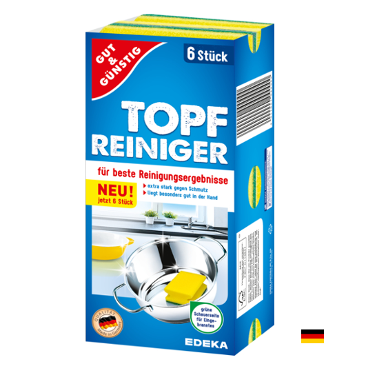 G&G EDEKA Zmywaki kuchenne profilowane 6 sztuk Niemieckie DE