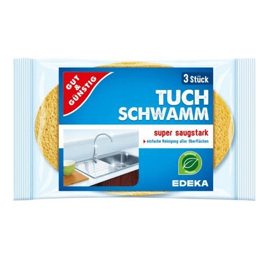 Gut & Günstig TuchSchwamm Gabka owalna bardzo chłonna 3szt