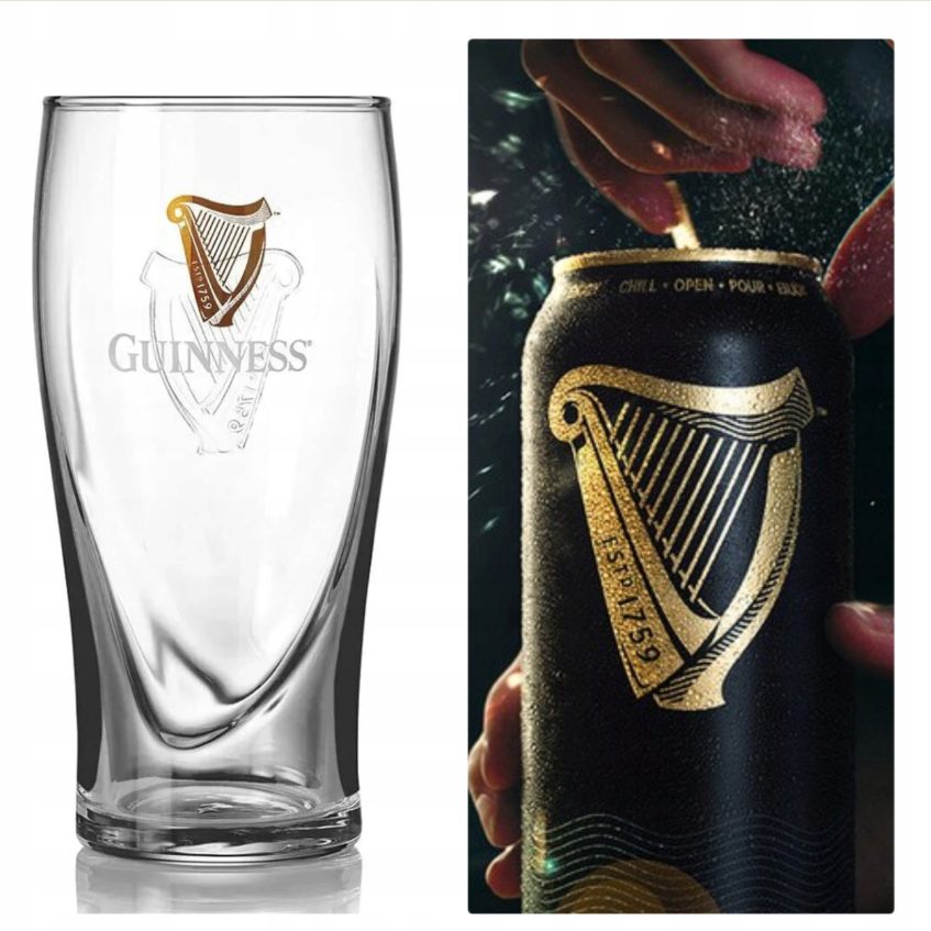 Kufle do piwa GUINNESS 500 ml 1 szt. Limitowana Edycja - obrazek 2